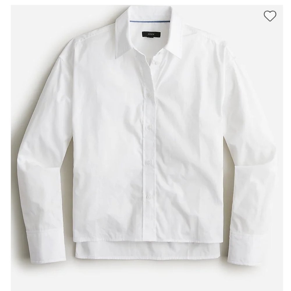J. Crew Relaxed Fit Cropped Cotton Poplin Shirt